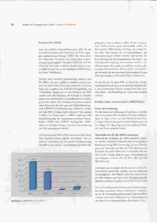 Vorschauseite 2: Berechnung der Kosten für einen nosokomialen MRSA-Fall in einem Krankenhaus der Schwerpunktversorgung in Rheinland-Pfalz