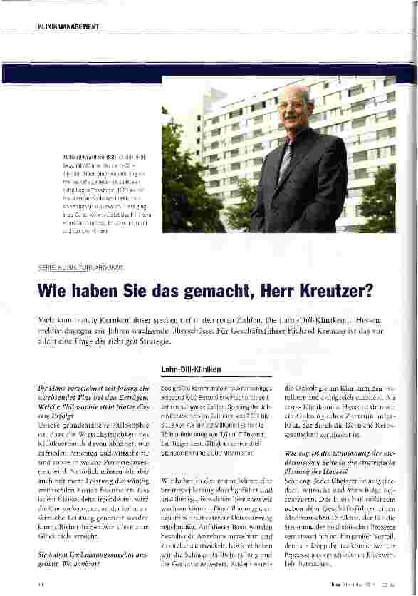 Vorschauseite 1: Wie haben Sie das gemacht, Herr Kreutzer?