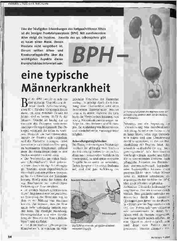 Vorschauseite 1: BPH - eine typische Männerkrankheit