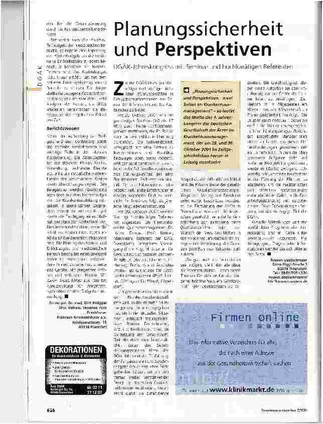 Vorschauseite 3: Pragmatische Lösung für BelegärzteInterne Budgetierung durch Aufteilung in überschaubare Teilbudgets