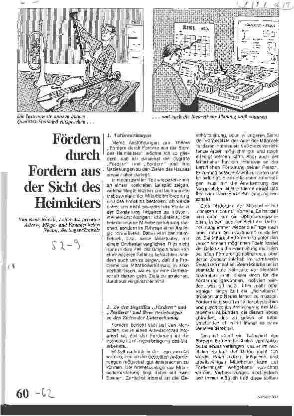 Vorschauseite 1: Fördern durch Fordern aus der Sicht des Heimleiters