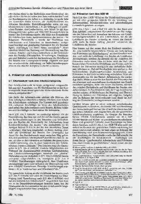 Vorschauseite 2: Arbeitsschutz und Prävention aus einer Hand: Das Modell der Unfallkasse des Bundes