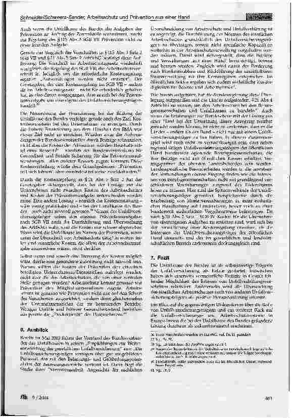 Vorschauseite 6: Arbeitsschutz und Prävention aus einer Hand: Das Modell der Unfallkasse des Bundes