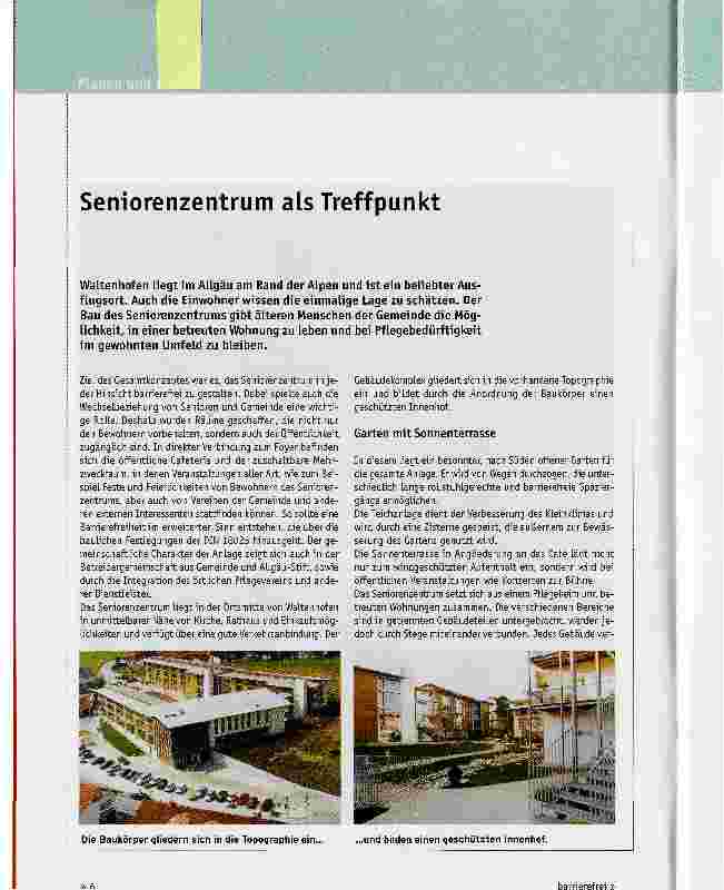 Vorschauseite 1: Seniorenzentrum als Treffpunkt