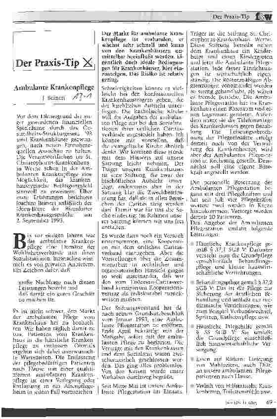 Vorschauseite 1: Ambulante Krankenpflege