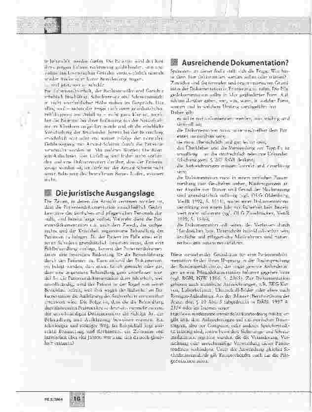 Vorschauseite 2: Bedeutung der Behandlungs-Dokumentation