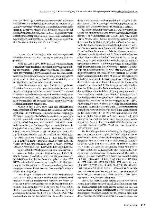 Vorschauseite 2: Wahlberechtigung nur bei Dienststellenzugehörigkeit und Beschäftigteneigenschaft