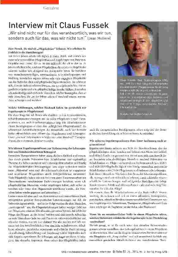 Vorschauseite 4: Ergotherapie im Pflegeheim!Aufgabenbeschreibung