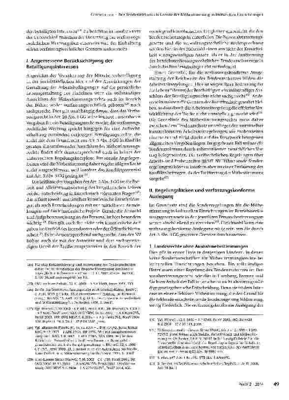Vorschauseite 6: Der Tendenzschutz als Grenze der Mitbestimmung in kulturellen Einrichtungen