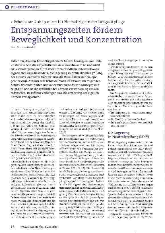Vorschauseite 1: Entspannungszeiten fördern Beweglichkeit und Konzentration