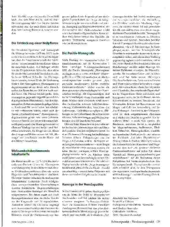 Vorschauseite 2: Harongabaum - Natürliche Hilfe bei Verdauungsschwäche
