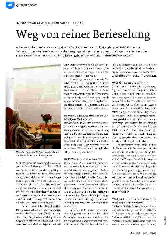 Vorschauseite 1: Weg von reiner Berieselung