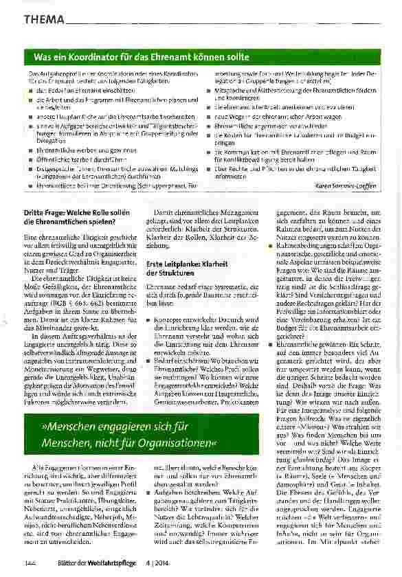 Vorschauseite 2: Wie ehrenamtliches Engagement gelingt