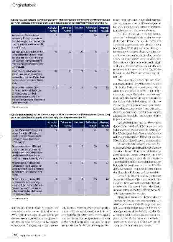Vorschauseite 5: Prävention zentraler Gefäßkatheter-assoziierter Infektionen: Organisations-kulturelle Aspekte in deutschen Krankenhäusern