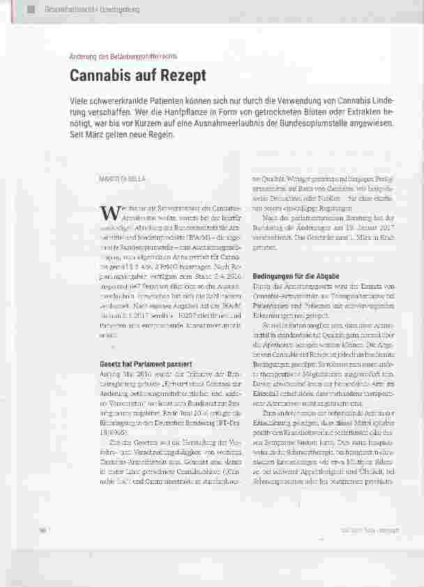 Vorschauseite 1: Cannabis auf Rezept