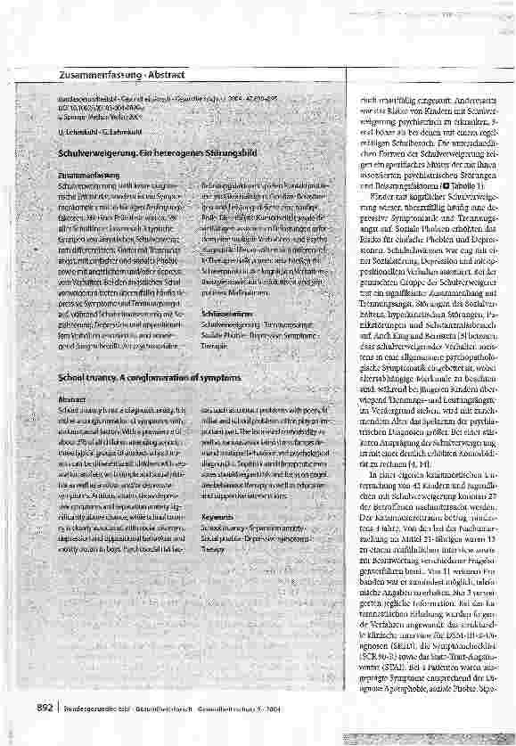 Vorschauseite 3: SchulverweigerungEin heterogenes Störungsbild