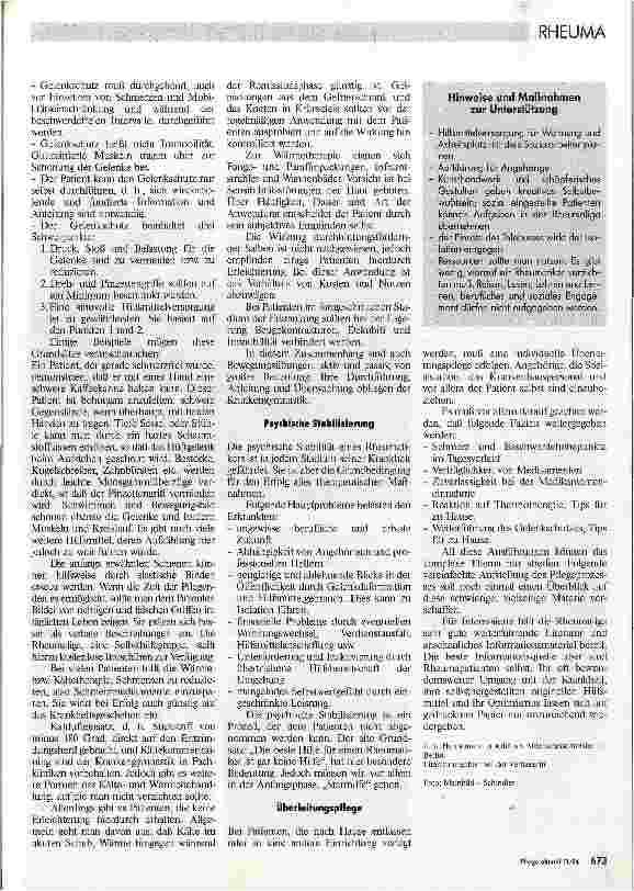 Vorschauseite 2: Rheumapatienten Tips für die Praxis