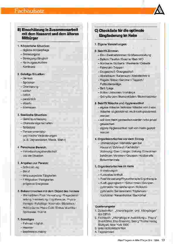 Vorschauseite 5: Wichtige Voraussetzungen für die Heimaufnahme Erarbeitung eines Standards -