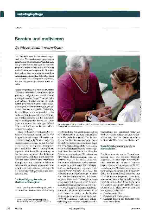 Vorschauseite 1: Beraten und motivieren Die Pflegekraft als Therapie-Coach