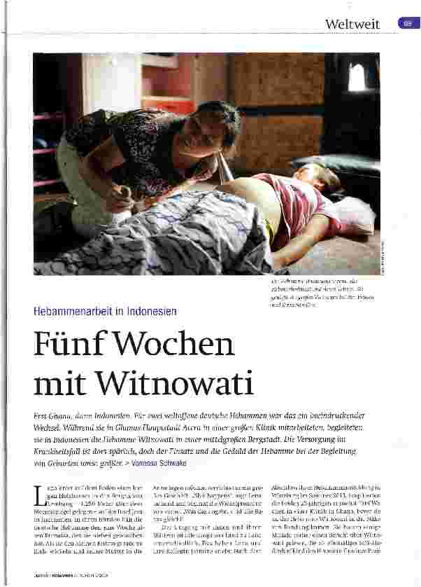 Vorschauseite 1: Hebammenarbeit in Indonesien - Fünf Wochen mit Witnowati
