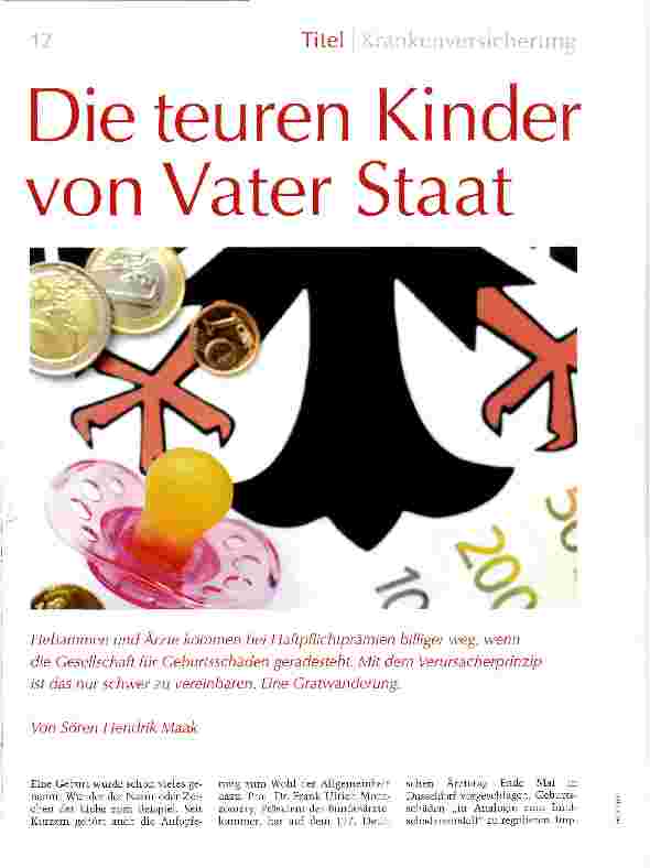 Vorschauseite 1: Die teuren Kinder von Vater Staat