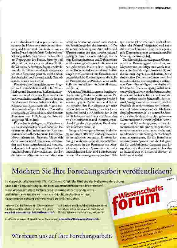 Vorschauseite 3: Interkulturelle Kommunikation in der geburtshilflichen Betreuung