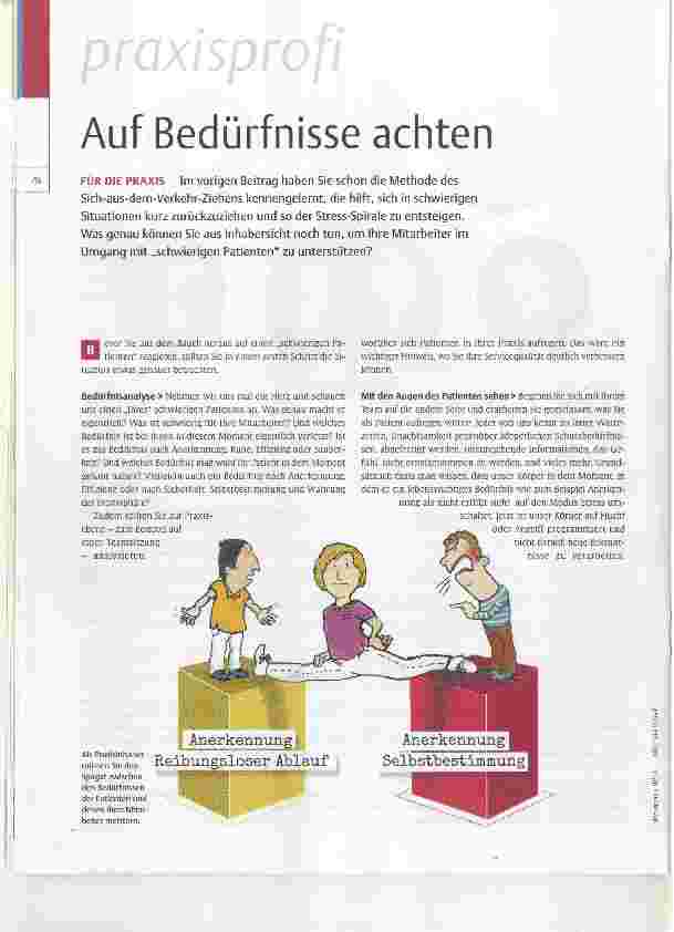 Vorschauseite 1: Auf Bedürfnisse achten