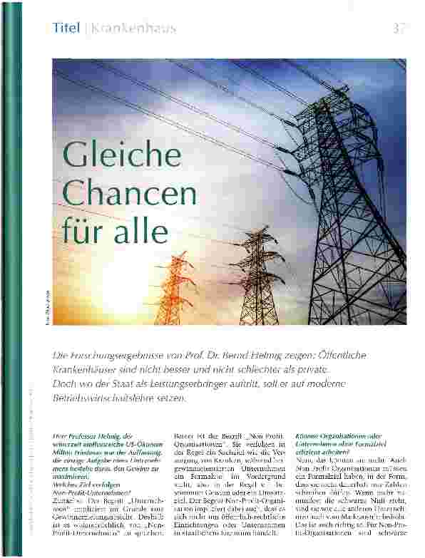 Vorschauseite 1: Gleiche Chance für alle