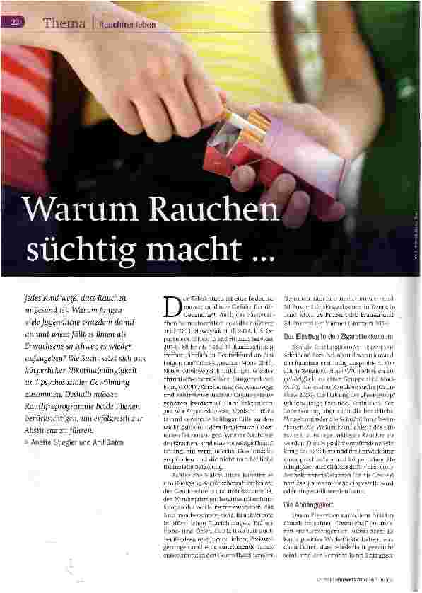 Vorschauseite 1: Warum Rauchen süchtig macht...