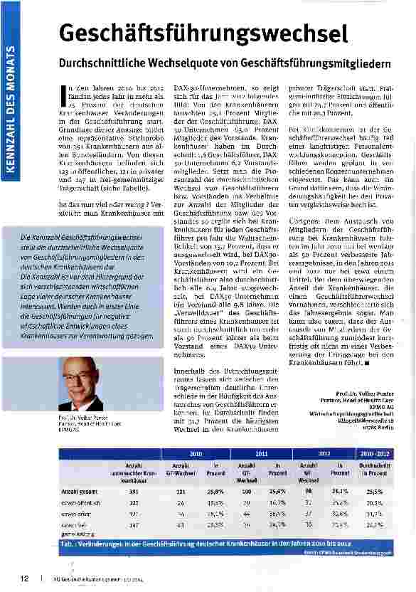 Vorschauseite 1: Geschäftsführungswechsel