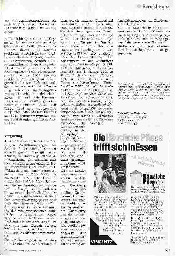Vorschauseite 2: Kaum Erfolgsaussichten für ein bundeseinheitliches Altenpflegegesetz