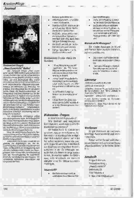 Vorschauseite 4: Atemnot. Umgang mit schwierigen Situationen in der Palliativen Pflege und der hospizlichen Begleitung!