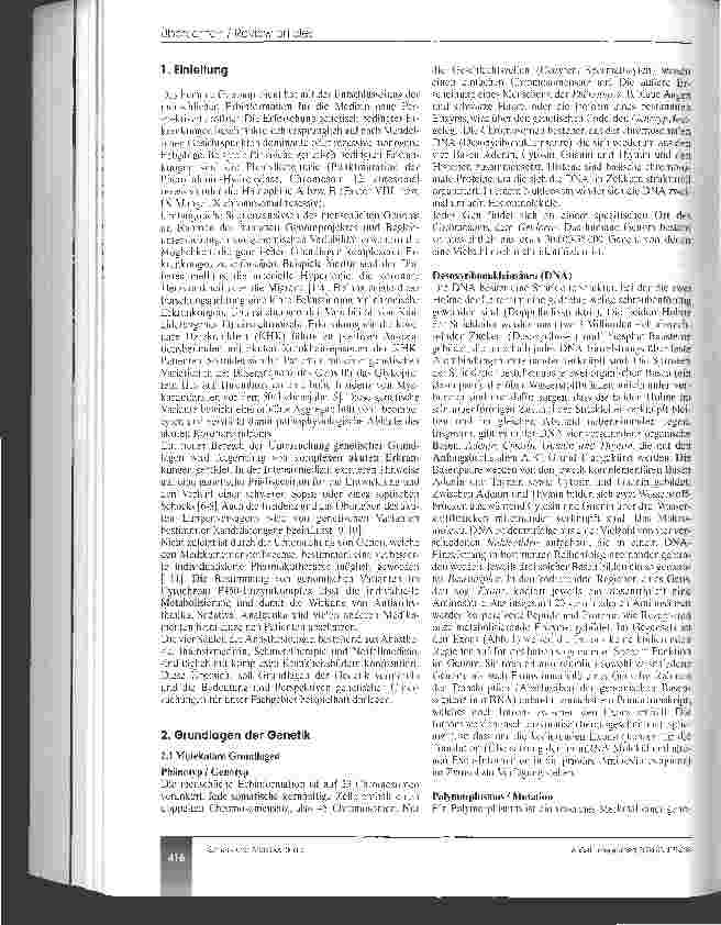 Vorschauseite 2: Bedeutung der Genetik für die Anästhesiologie (CME 7/8/04)