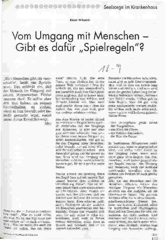 Vorschauseite 1: Vom Umgang mit Menschen - gibt es dafür Spielregeln?