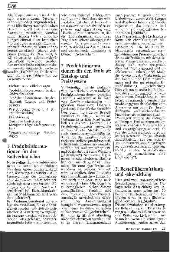 Vorschauseite 2: Materialwirtschaft im Krankenhaus Schwergemacht durch Lieferanten?