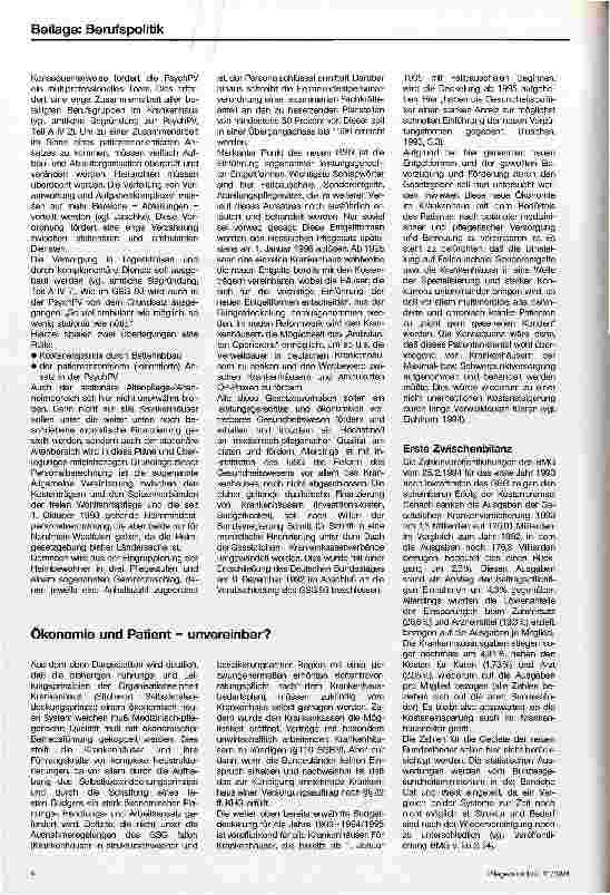 Vorschauseite 2: Das Gesundheitsstrukturgesetz wirklich das Heil unseres Gesundheitssystems?