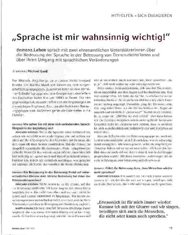Vorschauseite 1: Sprache ist mir wahnsinnig wichtig!