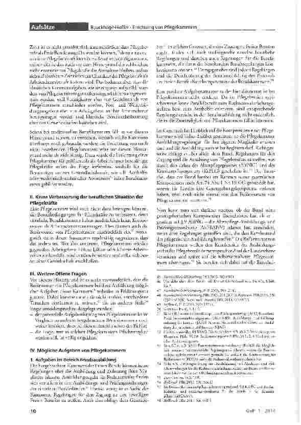 Vorschauseite 5: Die Errichtung von Pflegekammern - Der Wahnsinn hat Methode