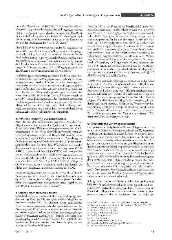 Vorschauseite 6: Die Errichtung von Pflegekammern - Der Wahnsinn hat Methode
