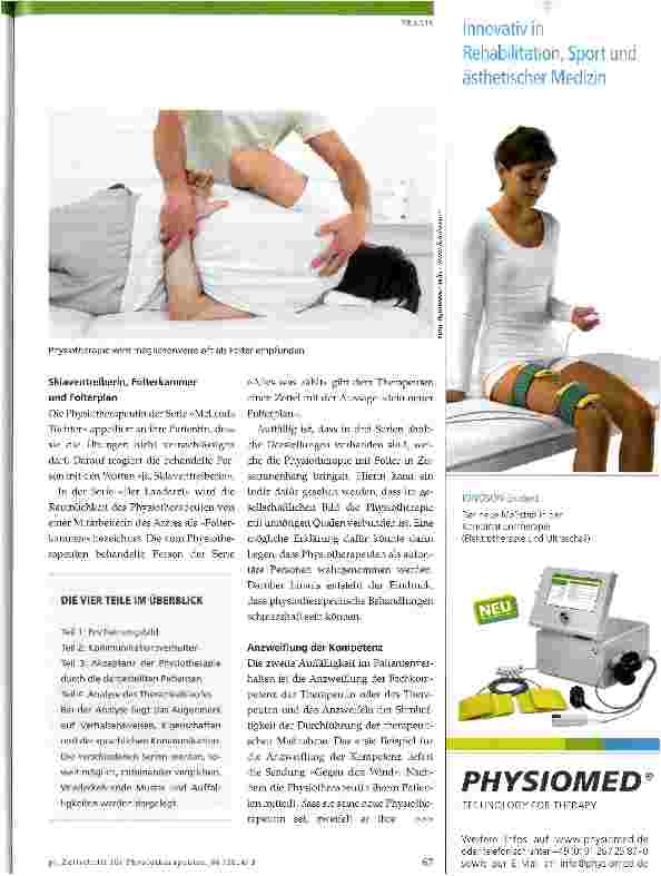 Vorschauseite 2: Inszenierung der Physiotherapie in Fernsehserien -Klischee oder reales Bild? Teil 3: Analyse der Akzeptanz durch die Patienten