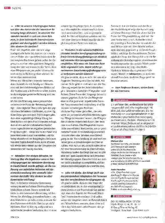Vorschauseite 3: Intensivbetreuung in der Psychiatrie - die Expertensicht