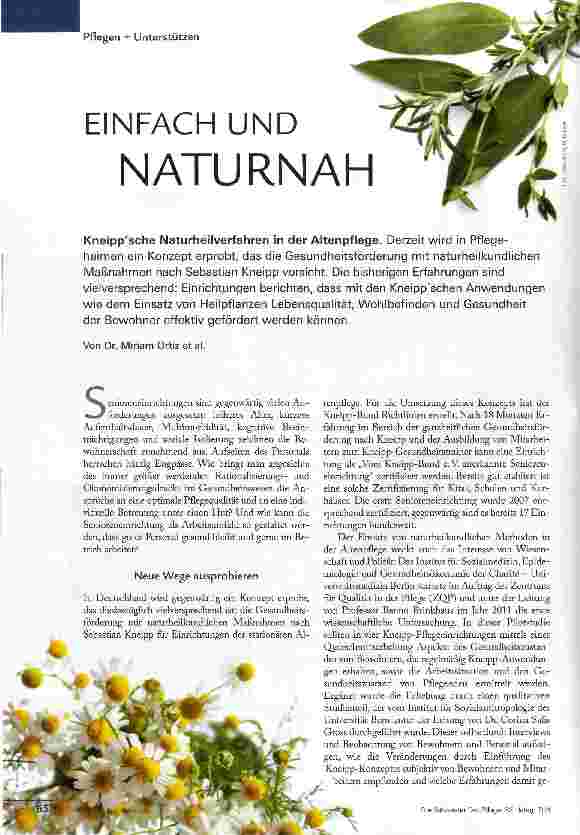 Vorschauseite 1: EINFACH UND NATURNAH