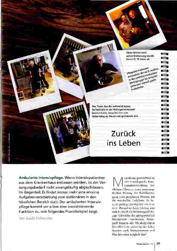 Vorschauseite 1: Zurück ins Leben