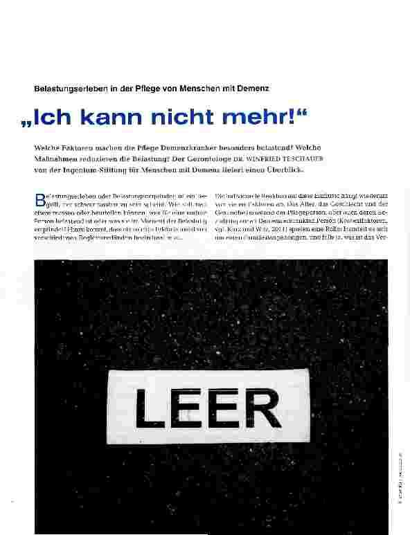 Vorschauseite 1: Ich kann nicht mehr!