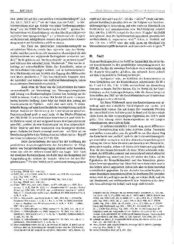 Vorschauseite 6: Anwendung des UWG auf die Krankenkassen