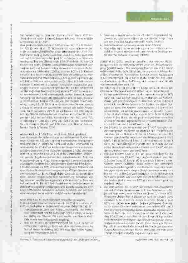 Vorschauseite 6: Evidenz zur Wirksamkeit der Sensorischen Integrationstherapie bei 3- bis 12-jährigen Kindern mit sensorischen Verarbeitungsstörungen Eine systematische Forschungsübersicht 2007 bi…