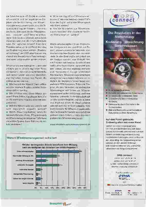 Vorschauseite 2: WISSENSMANAGEMENT IM KRANKENHAUS -LEERE WORTHÜLSE ODER SINNVOLLER ANSATZ?