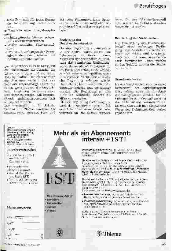 Vorschauseite 3: Planung und Organisation von Schülernachtwachen