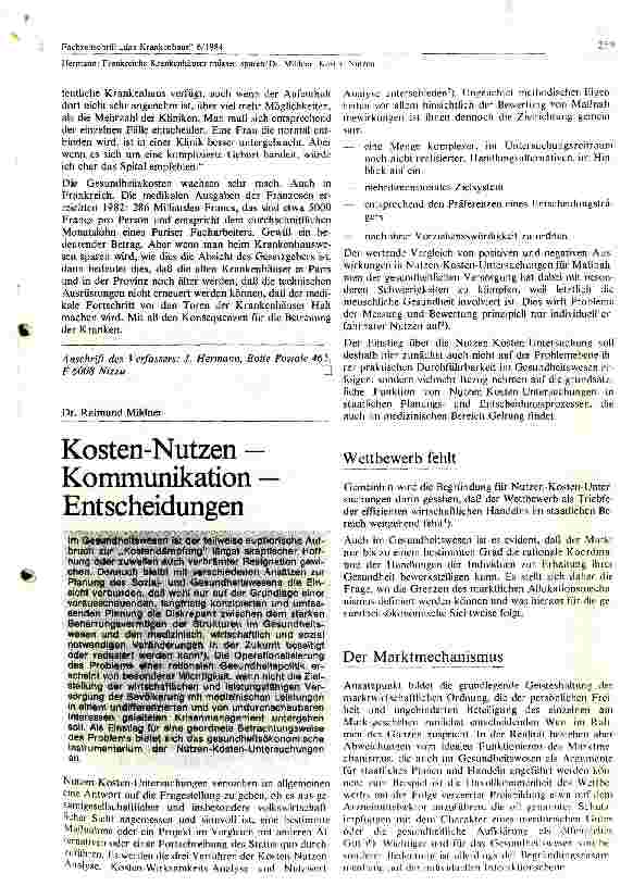 Vorschauseite 3: Frankreichs Krankenhäuser müssen sparen