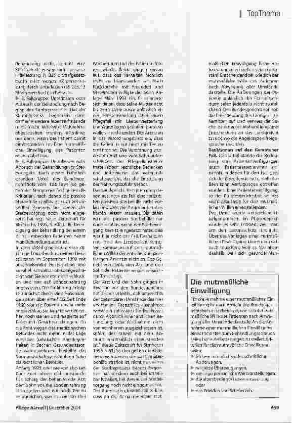 Vorschauseite 4: Der Wille des Patienten sollte immer respektiert werden!